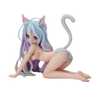 โมเดลฟิกเกอร์ PVC รูปการ์ตูนอนิเมะ No Game No Life Shiro Cat Ears Sexy Bunny Girl ขนาด 9 ซม. ของเล่นสะสม สําหรับเด็ก