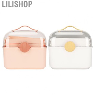 Lilishop Plastic Storage Box  Easy Store Layered Dustproof User Friendly Large  Handled Table Tool Box  for Office
