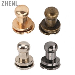 Zhenl Chicago Screws  200 Sets Durable Copper Button Stud  for Case