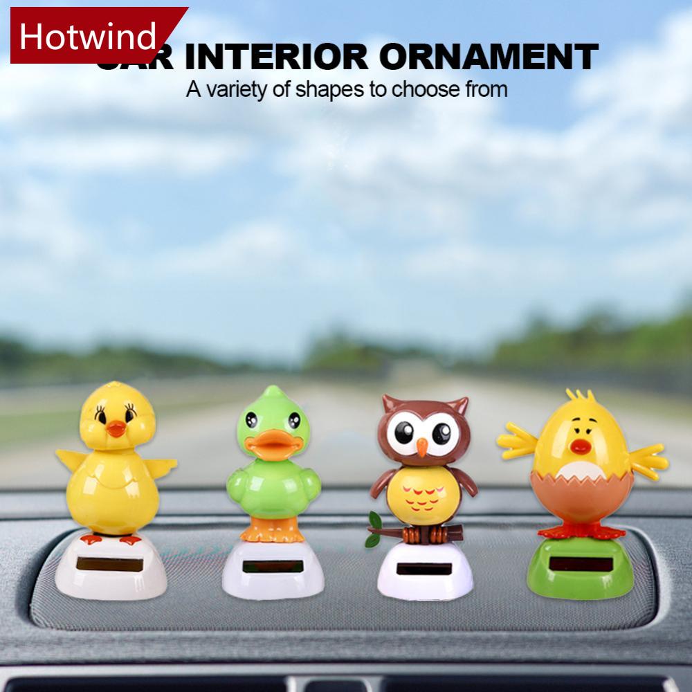 Hotwind ตุ๊กตานกฮูกเขย่าหัวน่ารัก พลังงานแสงอาทิตย์ สําหรับตกแต่งภายในรถยนต์ B8X5