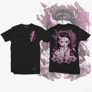 Cool เสื้อยืดลําลอง แขนสั้น พิมพ์ลายกราฟฟิค Demon Slayer Nezuko คอสเพลย์อะนิเมะ ฮาราจูกุ พลัสไซซ์ สําหรับทุกเพศ