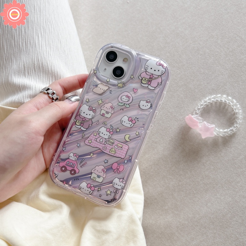 เคสโทรศัพท์มือถือ แบบนิ่ม ลายการ์ตูนคิตตี้ 3D สําหรับ IPhone 11 XR 7Plus 13 14 12 Pro MAX 7 8 6 6S Plus X XS MAX SE 2020