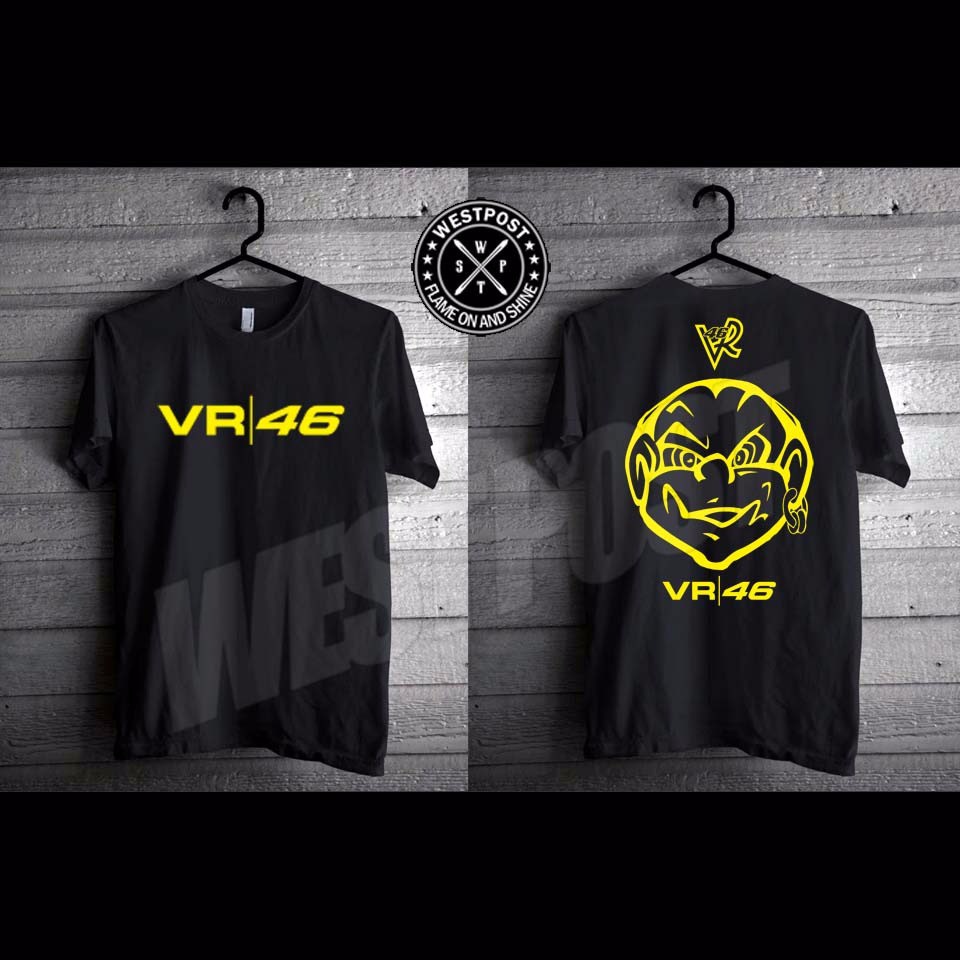 Hot/Motogp Vr 46 Valentino Rossi Vr46 เสื้อแข่งล่าสุดหลากหลายคอกลมลําลอง