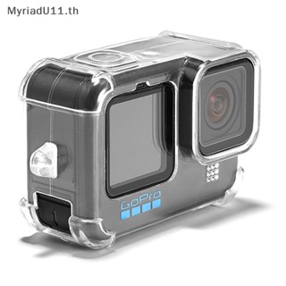 Myriadu เคส TPU ป้องกันเลนส์ พร้อมสายคล้อง สีดํา สีขาว สําหรับ gopro hero 9 10 11 go pro Hero11