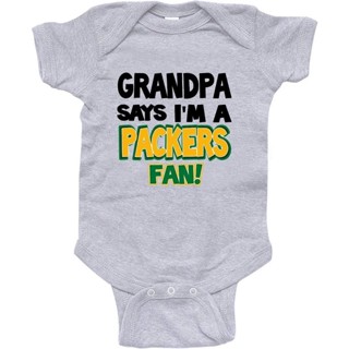 Nanycraft&amp;#39; s My Grandpa Says I&amp;#39; m a Packers Fan ชุดบอดี้สูทเด็ก, Grandpa Packers Fan FRRD