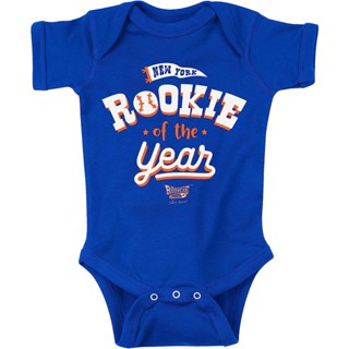 แฟนเบสบอลนิวยอร์ก เสื้อยืด ลาย Rookie of The Year Royal Onesie สําหรับเด็กวัยหัดเดิน (NB-4T) 5BNR