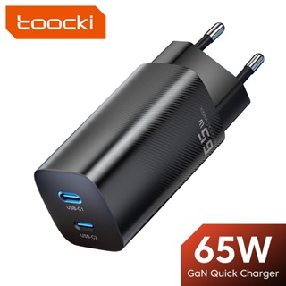 Toocki GaN อะแดปเตอร์ชาร์จ USB Type C PD 65W LED ชาร์จเร็ว สําหรับ Xiaomi QC4.0 PD3.0 Type-C