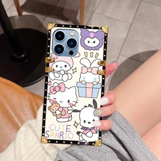 เคสโทรศัพท์มือถือ ทรงสี่เหลี่ยม กันกระแทก ลายการ์ตูนน่ารัก แฟชั่นหรูหรา สําหรับ OPPO Reno 8T 8Z 7Z 10 9 8 7 6 5 Pro 6Z 5Z 5F 4Z 4F 4 Pro 4G 5G Reno 3 2 Z 2F 2Z 2 Z