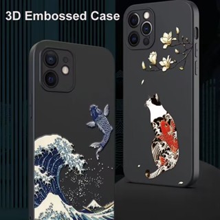 【3D 】เคสโทรศัพท์มือถือ แบบนิ่ม ลายนูน รูปแมว 3D คุณภาพสูง สําหรับ iPhone XS Max X XR 7+8+ 6+ 7 8 Plus 7P 8P 6P 6s 6sP 5SE