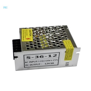 Pri อะแดปเตอร์พาวเวอร์ซัพพลาย AC 100-260V เป็น DC 12V 3A 36W