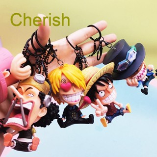 Cherish พวงกุญแจโลหะ ลายการ์ตูนอนิเมะ One Piece สําหรับห้อยกระเป๋า