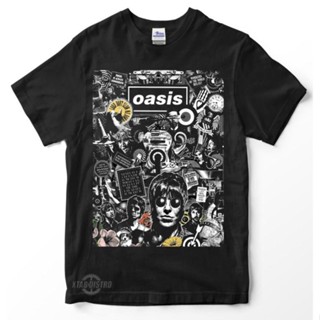 การออกแบบเดิมเสื้อยืด oasis 2 POSTER พรีเมี่ยม oasis stand by me เสื้อยืด rock britpop suede blur the cure