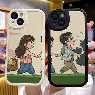 เคสโทรศัพท์มือถือ แบบนิ่ม ลายการ์ตูน สําหรับ IPhone 14 13 12 Promax 11 X Xr Minimalist 7 8plus