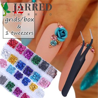 Jarred ดอกกุหลาบอลูมิเนียม 3D 120 ชิ้นสําหรับตกแต่งเล็บ Diy