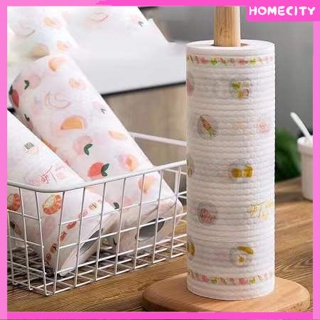 [พร้อม] 42 แผ่นม้วนกระดาษเช็ดครัว Lazy Cleaning Rag Oilabsorbing Washable Dish Paper Towel