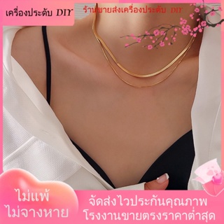 💖เครื่องประดับ DIY ขายส่ง💖สร้อยคอโชคเกอร์ สายโซ่ จี้รูปกระดูกงู สําหรับผู้หญิง เหมาะกับเทศกาลปีใหม่[สร้อยคอ]