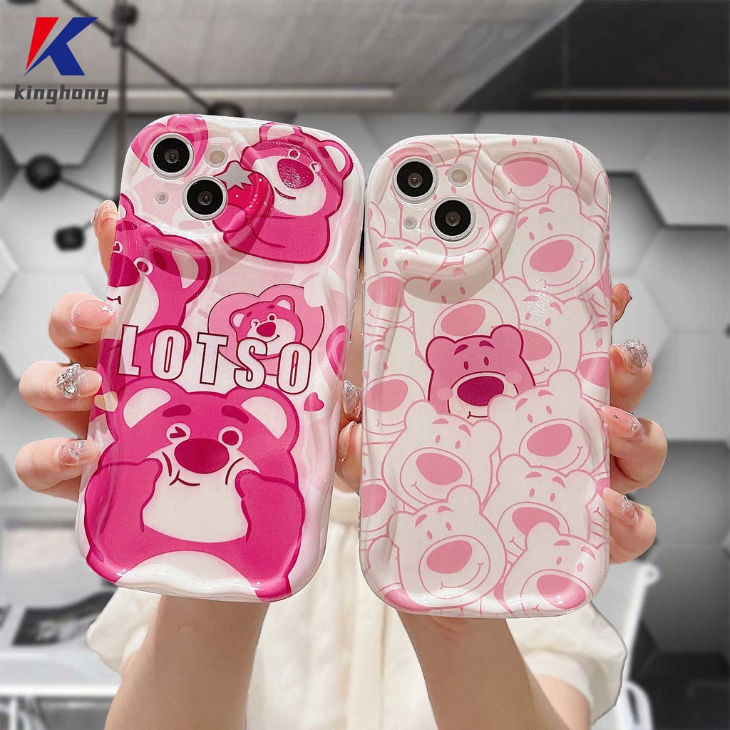 เคสโทรศัพท์มือถือ Tpu นิ่ม ปิดด้านหลัง ลายหมี Joy Strawberry 3D สร้างสรรค์ สําหรับ Realme C30 C30S C33 C21 C55 C31 C35 C25 C11 2021 C21Y C15 C20 C3 C12 C2 C25S 10 5S 5 5i 9i C17 7i C1 C25Y C2 C3i 6i C20A Narzo 20 10 10A 20A 30A 50A 50i Prime