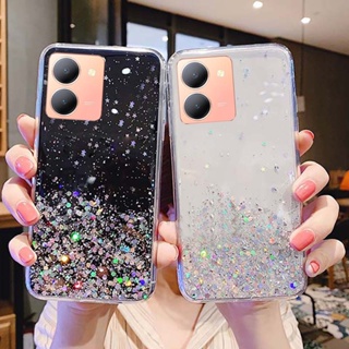 พร้อมส่ง เคสโทรศัพท์มือถือ ซิลิโคนนุ่ม TPU ใส ลายกลิตเตอร์ดาว สําหรับ VIVO Y36 Y35 Y22 Y22S V27e V27 Pro 4G 5G