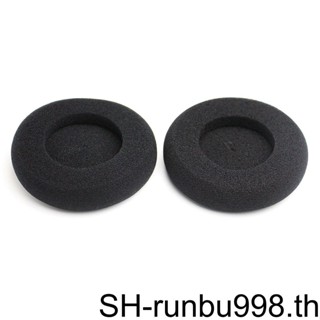 (runbu) แผ่นครอบหูฟัง แบบยืดหยุ่น สีดํา แบบเปลี่ยน สําหรับ GRADO SR60 2 ชิ้น