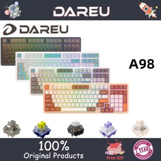 Dareu A98 คีย์บอร์ดเมคคานิคอลไร้สายบลูทูธ มีสาย สามโหมดเชื่อมต่อ RGB