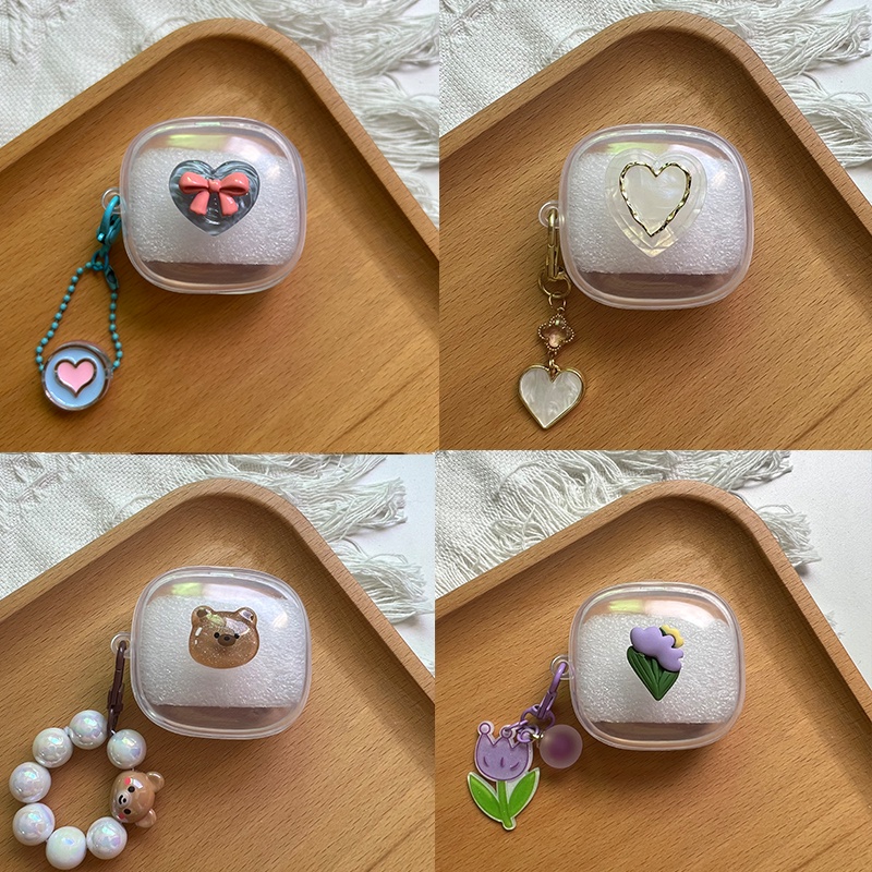 สําหรับ QCY HT05 กรณีการ์ตูนโปร่งใส TPU หูฟังสําหรับ QCY Melobuds ANC HT05 QCY T13 หูฟังอุปกรณ์เสริม