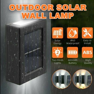 Solar Wall Lights Up &amp; Down Lamp Decor Waterproof Garden Outdoor Fence Yard