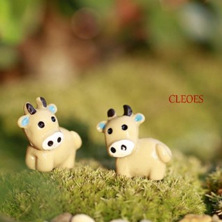 CLEOES Cleoes ฟิกเกอร์ รูปวัวน่ารัก DIY อุปกรณ์เสริม สําหรับตกแต่งบ้าน สวน 10 ชิ้น