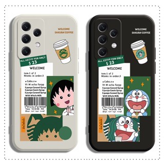 เคส Samsung A14 A24 A34 A54 4G 5G โทรศัพท์มือถือแบบนิ่ม ลาย Starbucks สีดํา ขาว สําหรับ