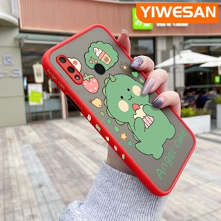 สําหรับ Huawei Y9 2019 เคสการ์ตูนไดโนเสาร์น้อยน่ารัก ดีไซน์ใหม่ บาง ฝ้า เคสโทรศัพท์แข็ง ขอบซิลิโคน กันกระแทก เคสป้องกัน