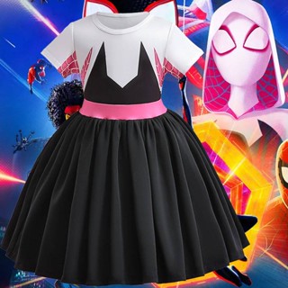 Ag เสื้อคลุมกระโปรงคอสเพลย์ Marvel Gwen Stacy Princess Dess สําหรับเด็ก