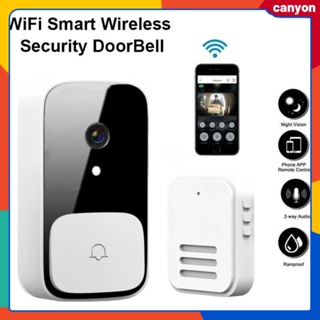 Wifi Smart Wireless Doorbell Live Video Call Intercom Phone App รีโมทคอนโทรล รองรับเสียงสองทาง Home Night Vision Security Camera แคนยอน