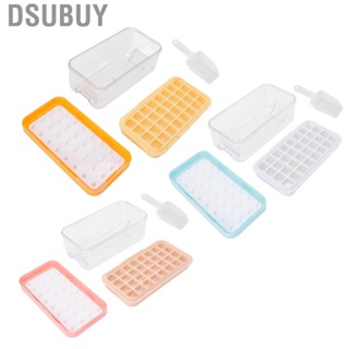 Dsubuy Silicone Ice Tray Mold Tapered Design Lid Wide Use  Safety Large  for Soda