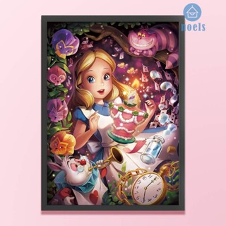 [Noel.th] ชุดปักครอสติช ผ้าฝ้าย 11CT พิมพ์ลาย Disney Alice in Wonderland DIY