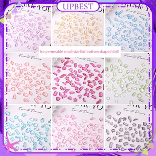 ♕ 200pcs Nail Art Flat Bottomed Irregular Diamonds Jewelry Resin Ice Transparent Small-Size Three-dimensional Mixed Nail Accessories Manicure Tool For Nail Shop 10 Colors UPBEST