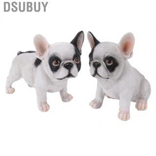 Dsubuy Garden Bulldog Statuette  Colorfast Outdoor Resin Statue Beautiful Appearance Lovely for Lawn