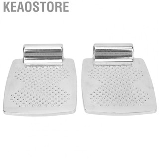 Keaostore 2pcs Wheelchair Footplate Aluminum Alloy Footrest Pedal Replacement Accessory