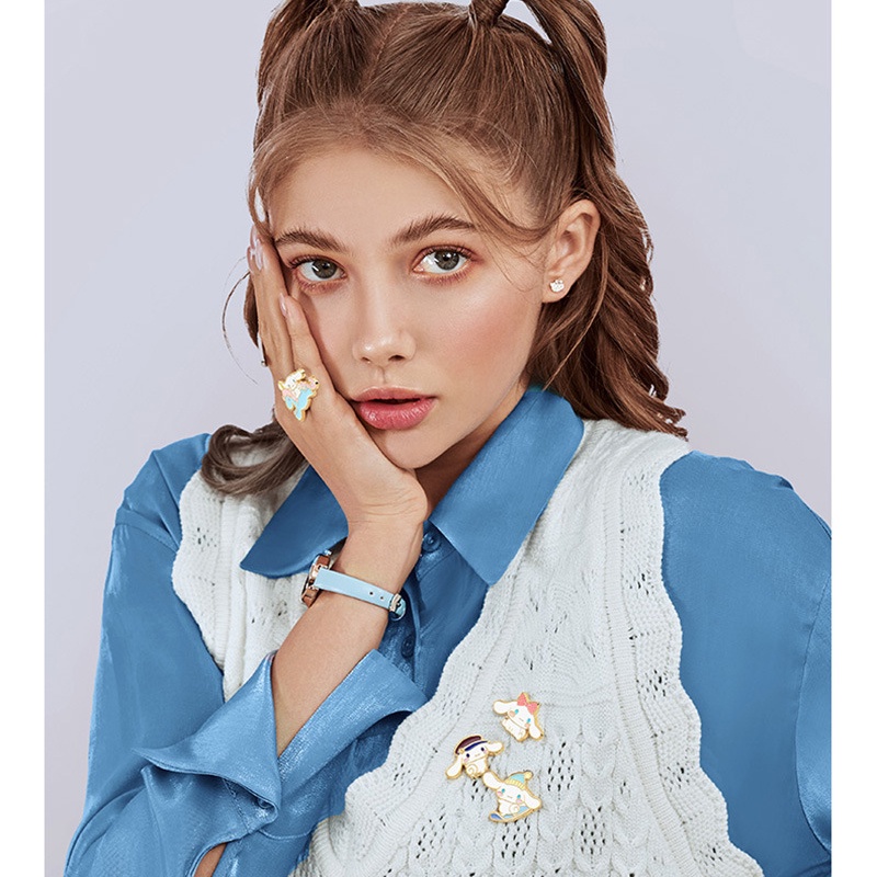 เข็มกลัดอะคริลิค รูปการ์ตูน Sanrio My Melody Cinnamoroll Kuromi ยอดนิยม สไตล์ญี่ปุ่น และเกาหลี สําหรับตกแต่งเสื้อผ้าเด็กผู้ชาย และเด็กผู้หญิง