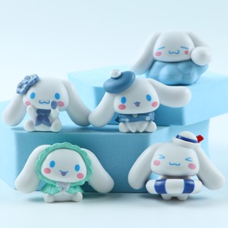 โมเดลฟิกเกอร์ การ์ตูนอนิเมะ Cinnamoroll แฮนด์เมด ของเล่นสําหรับเด็ก 5 ชิ้น ต่อชุด