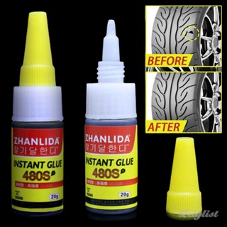 ღ 480s Black Super Glue Car Rubber Repair Tape Glue Strong Silicone Adhesive Window Tape Repair Glue Tool Accessories