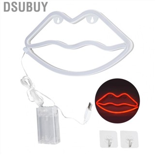 Dsubuy Lip Neon Sign Night Light For Bedroom Birthday Party Decor Lamp USB/