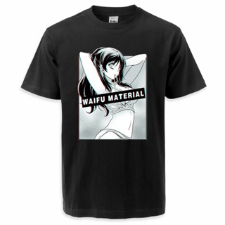 New👕Summer 2022 New Fashion Waifu Material Tshirts Anime Hentai Mens T-shirts Cotton Classical Crewneck Streetwear High