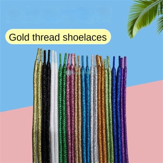 1 คู่ Shiny Gold Silver Shoelaces ด้าย Glitter แบน Shoelaces Sparkly Bootlaces สี Shimmering 100/140cm Shoe Laces สี TH