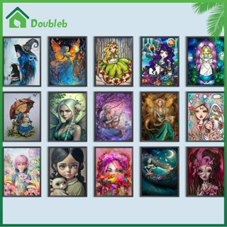 【Doub X ✮】ภาพวาดปักเพชร ทรงกลม ลายผู้หญิง 5D สําหรับตกแต่งบ้าน DIY ✮