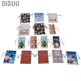 Disuu 15Pcs Christmas Drawstring Gift Bags Packing Pouches Favors HG