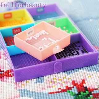 Fallforbeauty กล่องเพชรพลาสติก จุของได้เยอะ พร้อมถาดใส่เพชร สําหรับตกแต่งเล็บ DIY