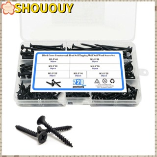 Shououy สกรูสเตนเลส หัวแบน M3.5 สําหรับงานไม้ 220 ชิ้น