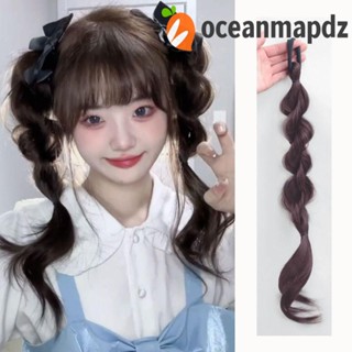 OCEANMAPDZ วิกผมหางม้าสังเคราะห์ ทนความร้อน แบบมองไม่เห็น เครื่องประดับ สําหรับผู้หญิง