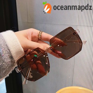 OCEANMAPDZ แว่นตากันแดด กรอบใหญ่ ป้องกันแสง UV400 ป้องกันแสงสะท้อน สไตล์เกาหลี วินเทจ เรโทร