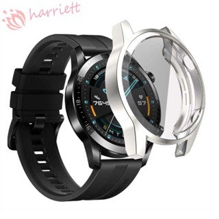 HARRIETT Durable Full Protective Case Cover 46 mm Smart Watch Protector For Huawei watch gt 2 Case Transparent Shell Anti-scratch TPU Clear TPU Case Screen Protective Screen Protector Watch Frame Cover/Multicolor