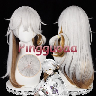 【Manmei】Game Reverse:1999 Medicine Pocket Cosplay Wig 60cm Long Silver White Brown Mixed Color Wigs Heat Resistant Synthetic Hair Scalp Wigs